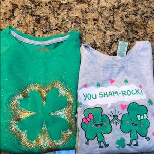 2 girls St Patrick’s day t-shirts. Size 10-12